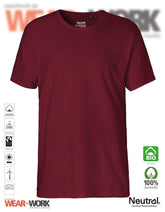 Organic Work T-Shirt bordeaux